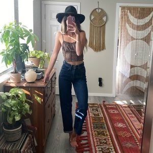 Lee vintage stovepipe high rise western straight leg jeans NWT Free People NWT